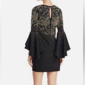 Aqua bell sleeve mini dress